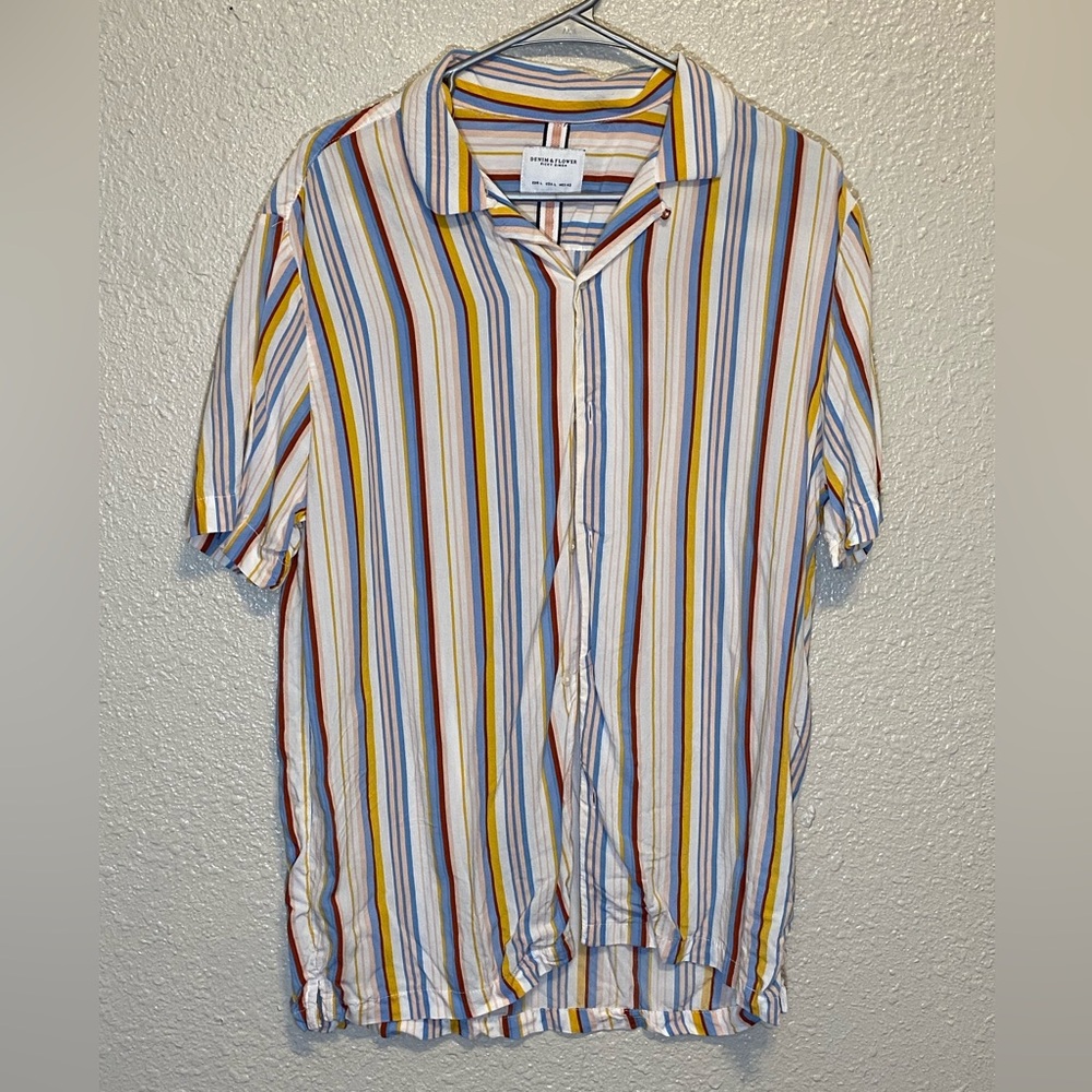 denim flower shirt mens Ricky Singh